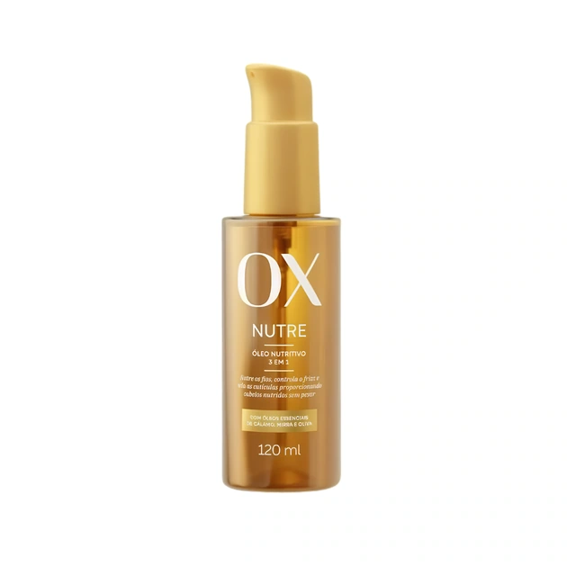 OX Nutre · Óleo Nutritivo 3 em 1 — Óleo capilar · 120 ml