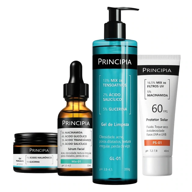 Principia Kit Antiacne Essencial — GH-01, MIX-01, GL-01 e PS-01